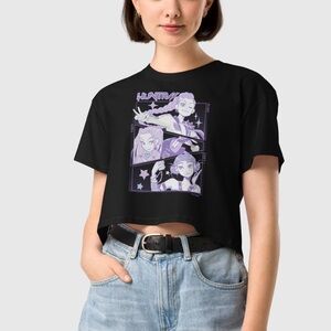 Authentic Netflix kpop demon hunters fan crop tee - xs